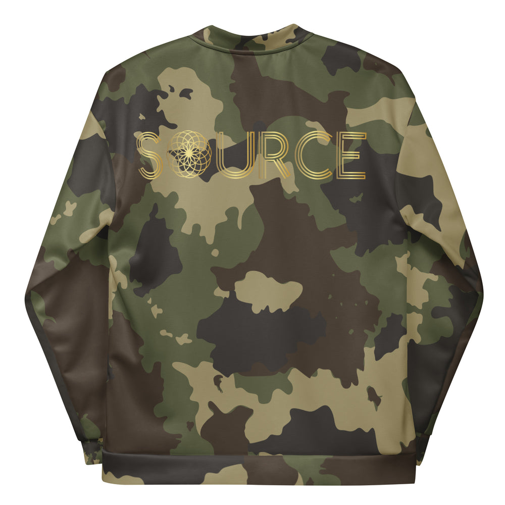 Eternal Lotus Base-12 Bomber Jacket – back view with silver zipper