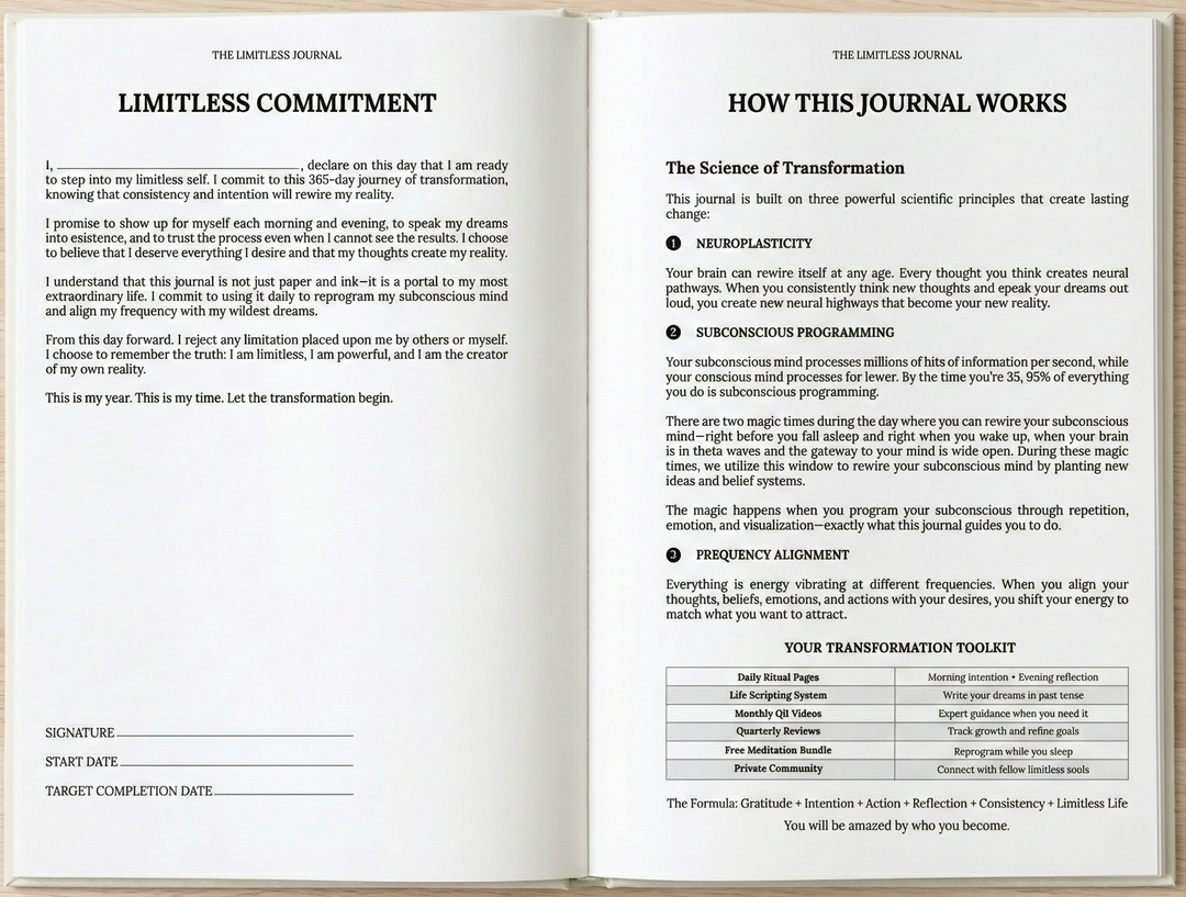 The Limitless Journal: Achieve Your Wildest Dreams In One Year