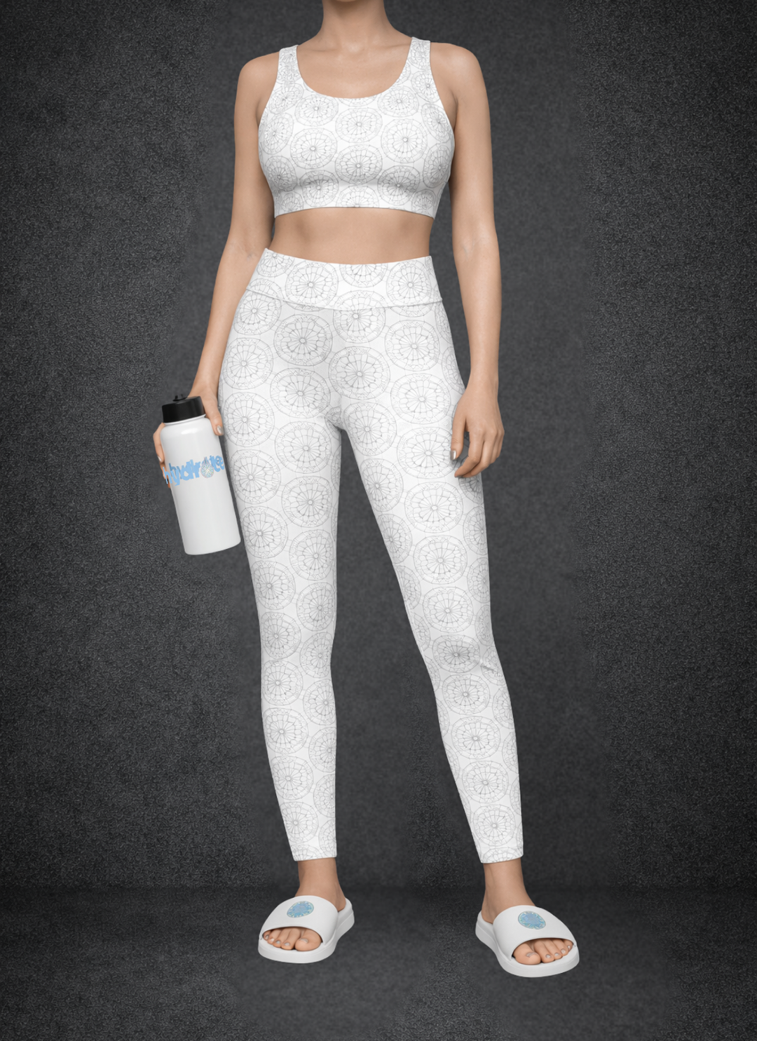 Eternal Lotus of Life Sports Bra Silver - Portal of Rebirth & Divine Alignment