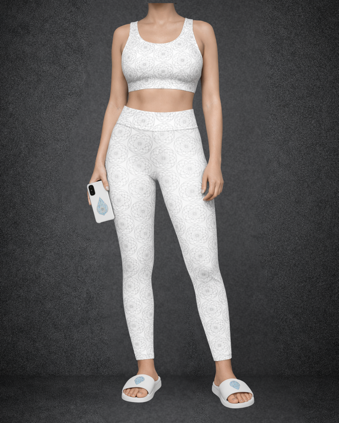 Eternal Lotus of Life Crop Top – Silver
