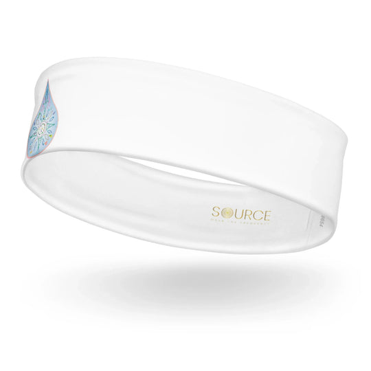 Eckasha God Seed Unisex Headband – White | Spiritual Purity & Comfort - SOURCE Clothing Co.