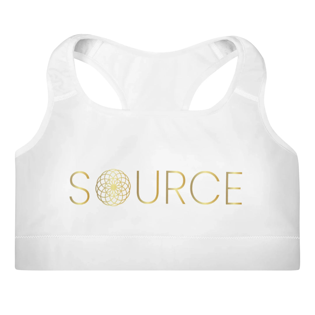 Congrats, You’re It: SOURCE Padded Sports Bra - White - SOURCE Clothing Co.