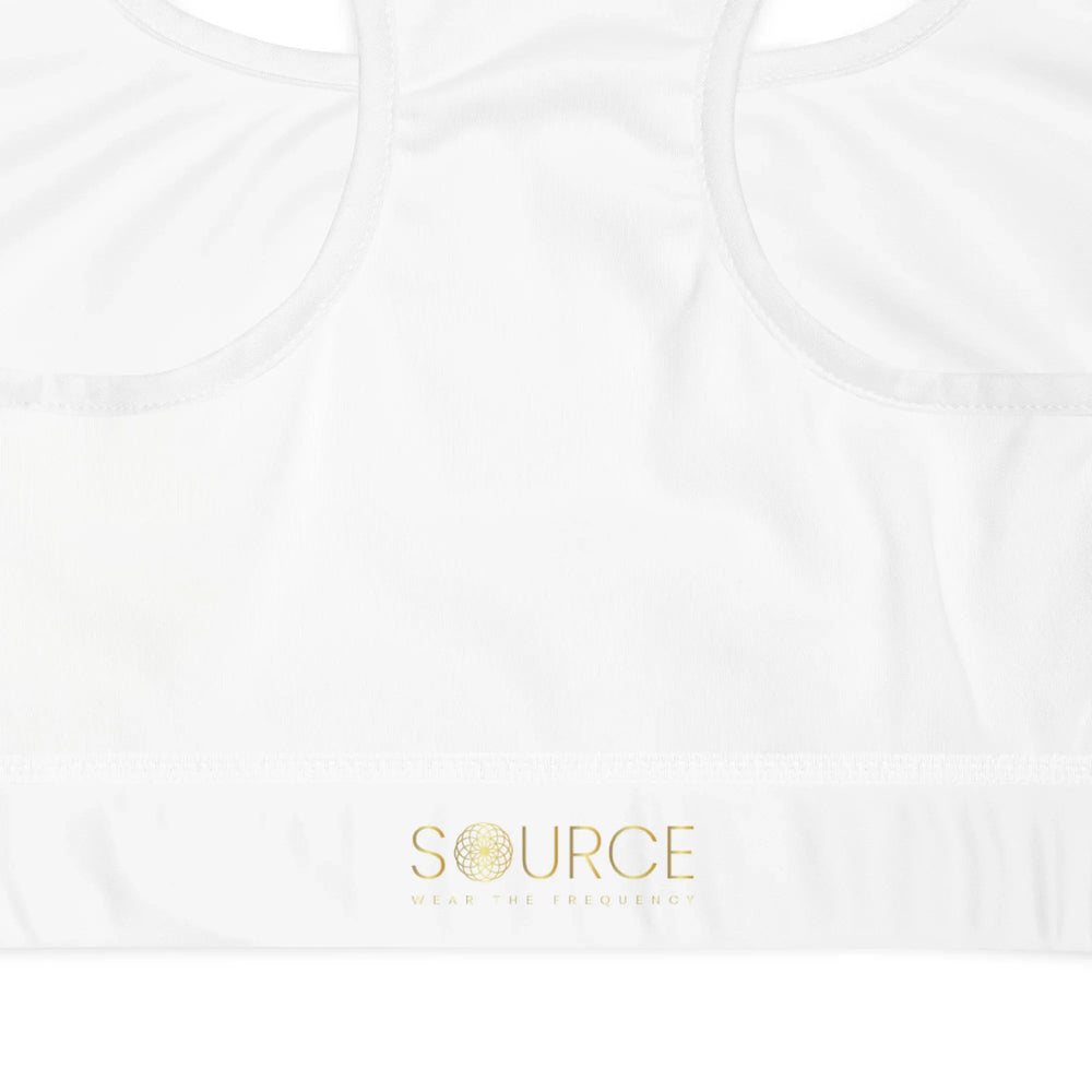 Congrats, You’re It: SOURCE Padded Sports Bra - White - SOURCE Clothing Co.