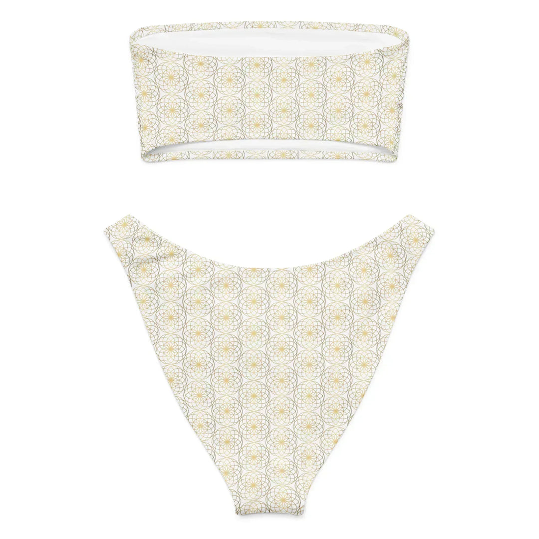 Eternal Lotus of Life Bandeau Bikini White – Soak in Source Light - SOURCE Clothing Co.