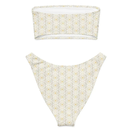 Eternal Lotus of Life Bandeau Bikini White – Soak in Source Light - SOURCE Clothing Co.