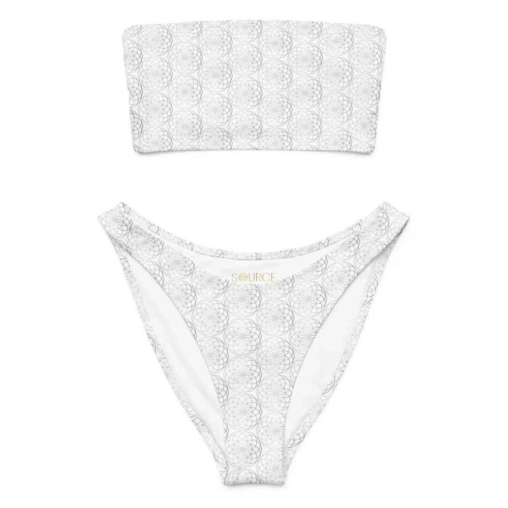 Eternal Lotus of Life Bandeau Bikini Silver – Soak in Source Light - SOURCE Clothing Co.