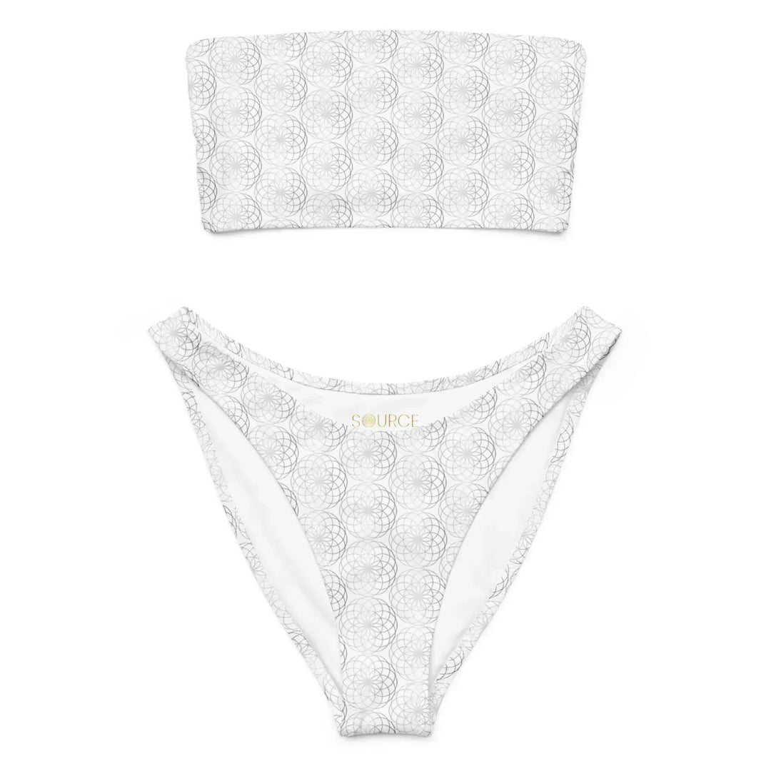 Eternal Lotus of Life Bandeau Bikini Silver – Soak in Source Light - SOURCE Clothing Co.
