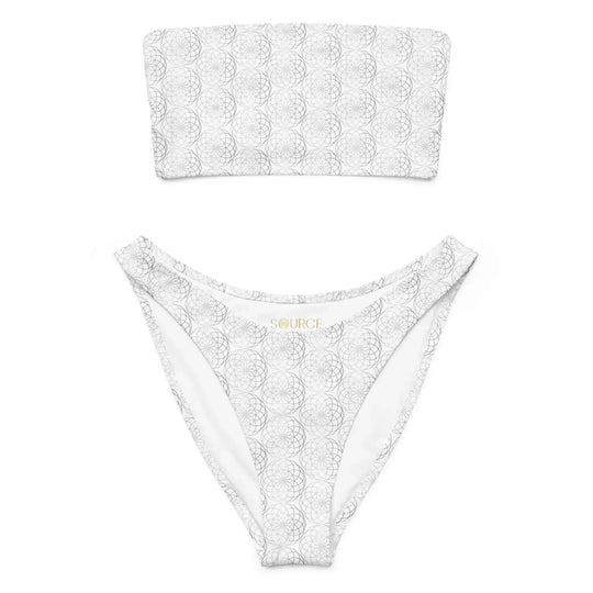Eternal Lotus of Life Bandeau Bikini Silver – Soak in Source Light - SOURCE Clothing Co.