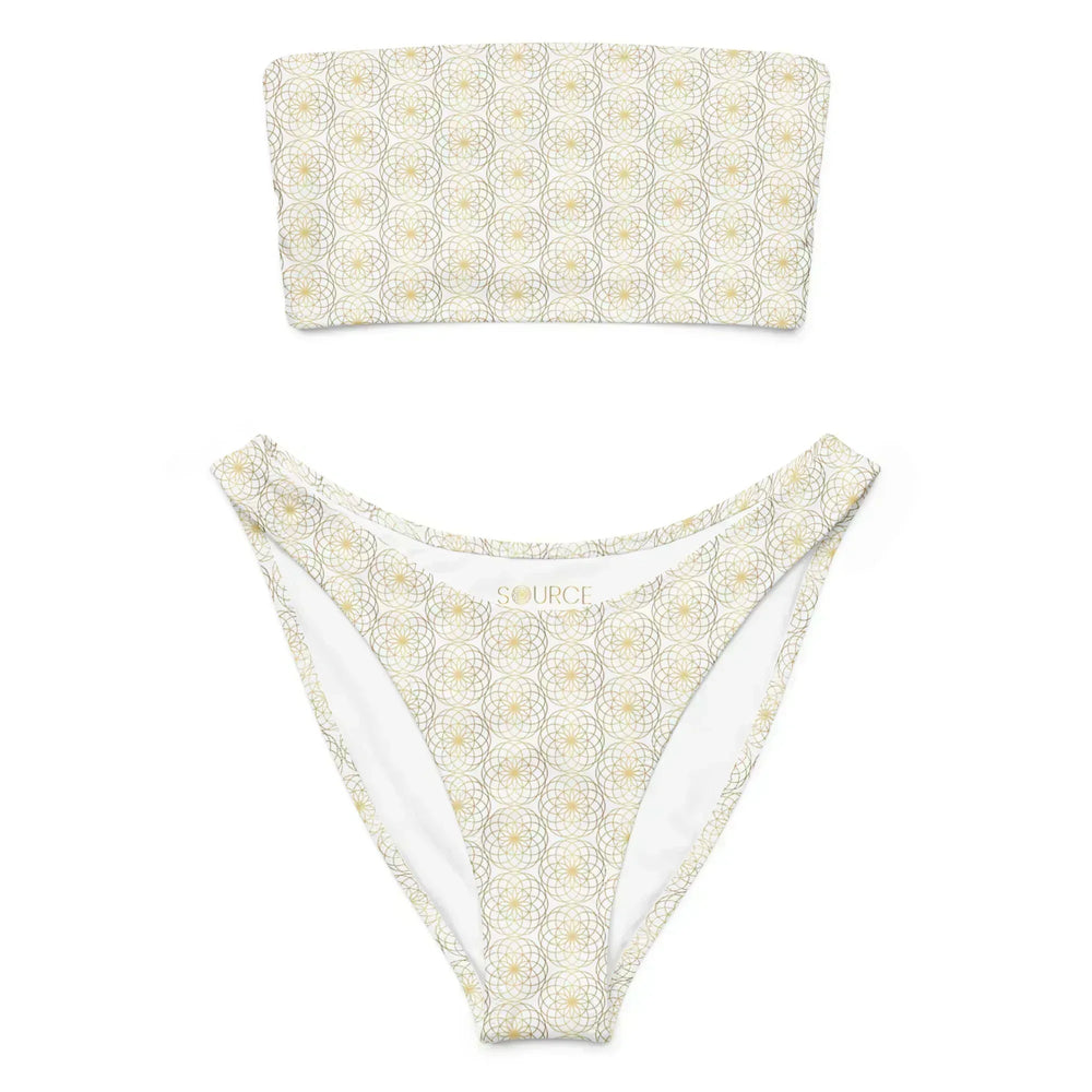 Eternal Lotus of Life Bandeau Bikini White – Soak in Source Light - SOURCE Clothing Co.