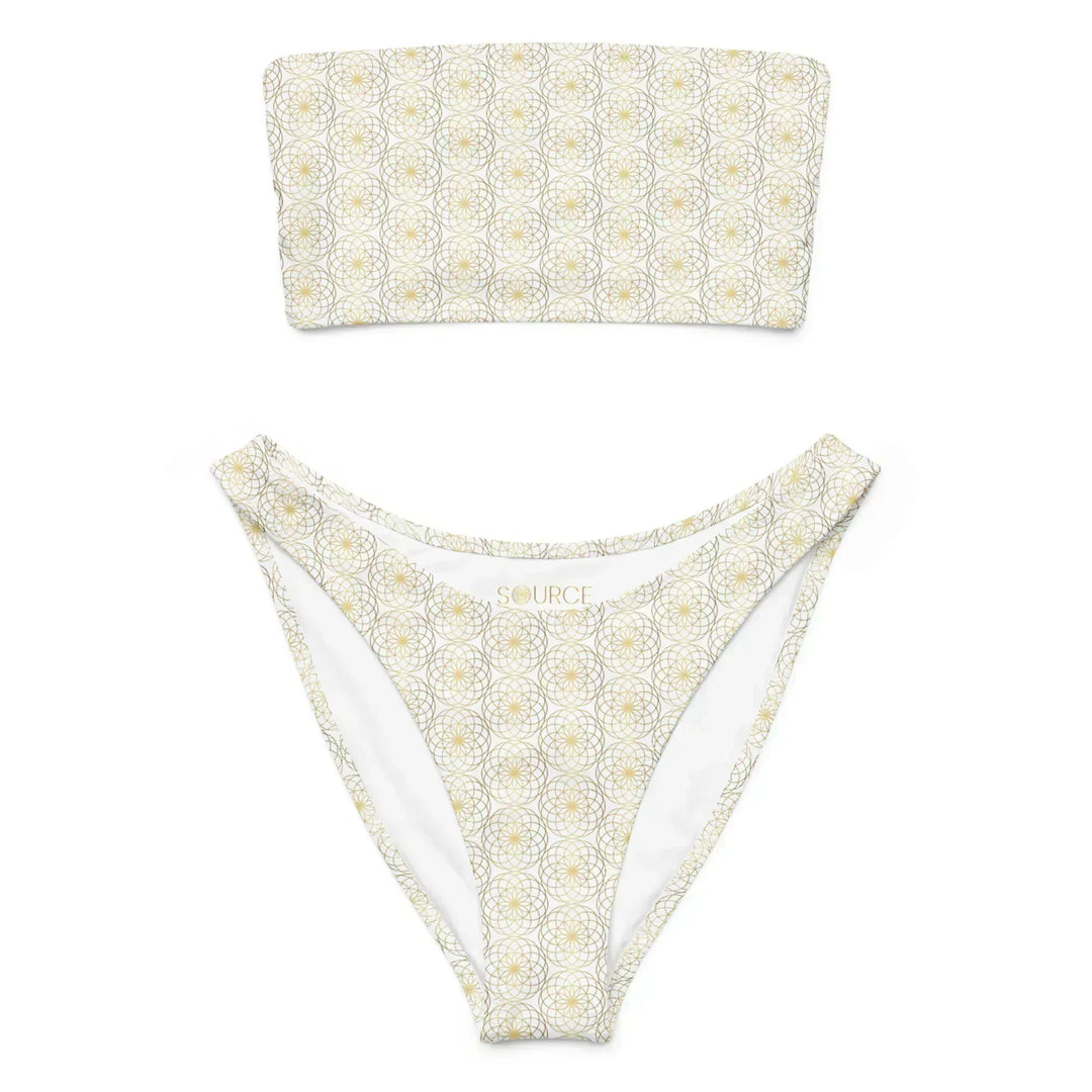 Eternal Lotus of Life Bandeau Bikini White – Soak in Source Light - SOURCE Clothing Co.