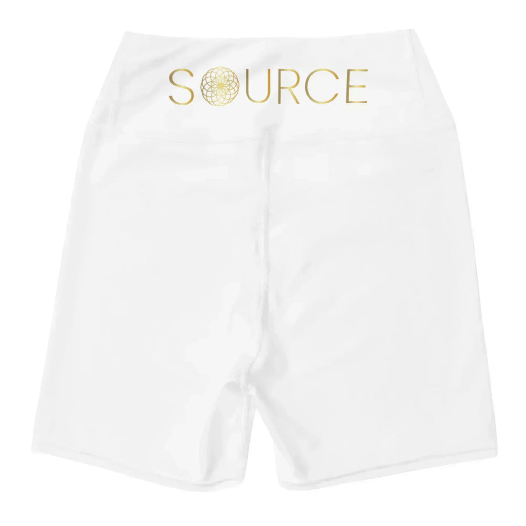 Eternal Lotus Life Force Source Yoga Shorts - White - SOURCE Clothing Co.