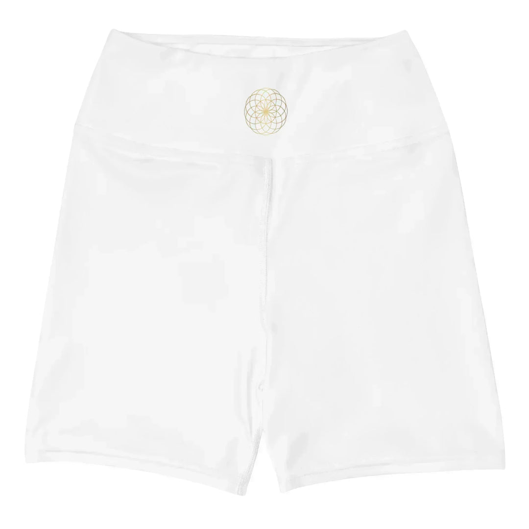 Eternal Lotus Life Force Source Yoga Shorts - White - SOURCE Clothing Co.