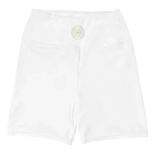 Eternal Lotus Life Force Source Yoga Shorts - White - SOURCE Clothing Co.