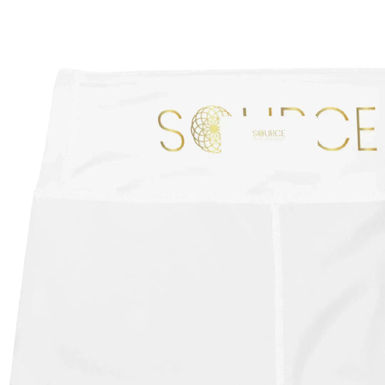 Eternal Lotus Life Force Source Yoga Shorts - White - SOURCE Clothing Co.