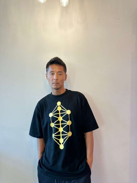 KATHARA Grid Unisex Organic Cotton T-Shirt | Sacred Geometry Energy Tee