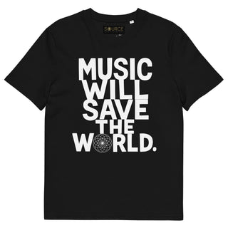 Music will save the World - Let There Be Light" Sound Healing T-Shirt - Black
