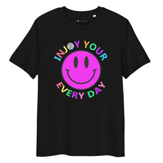 INJOYYOUREVERYDAY Unisex Organic Cotton T-shirt Black