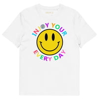 INJOYYOUREVERYDAY Unisex Organic Cotton T-shirt White