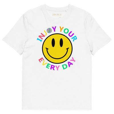 INJOYYOUREVERYDAY Unisex Organic Cotton T-shirt White